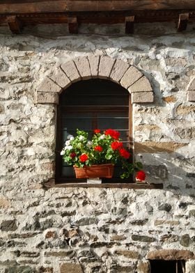 A wooden window 