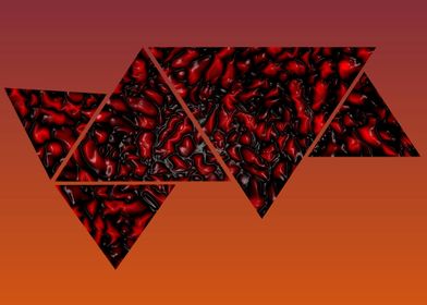 Abstract red triangles