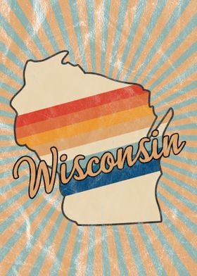 Wisconsin State Retro 70s