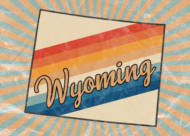 Wyoming State Retro 70s