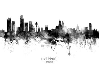 Liverpool England Skyline