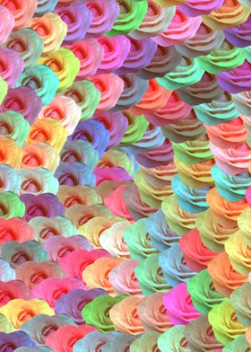 Colorful Flowers Spiral