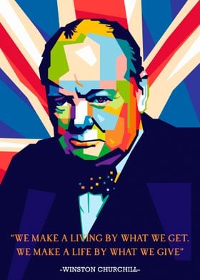 Winston Churchill' Poster by nofa aji zatmiko | Displate