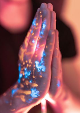 UV Light blessing hands