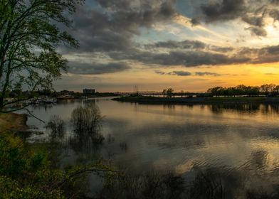 Sunset over The Delta