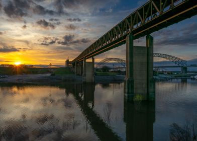 Bridges in the Sunset