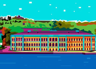 Landscape wpap art poster 