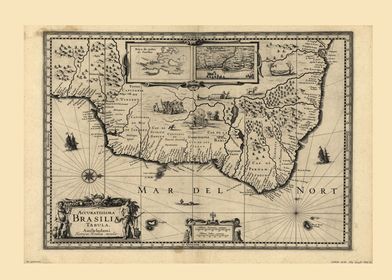 Map of Brazil 1630