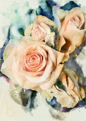 Watercolour Roses