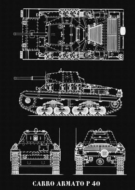 CARRO ARMATO P 40BLUEPRINT