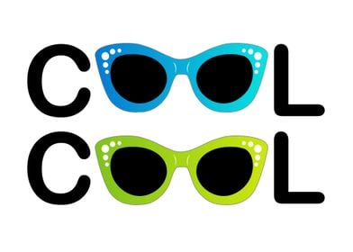 Text cool with glasses