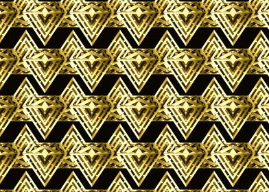 Gold diamond zigzag