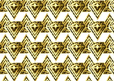 Yellow diamond zigzag