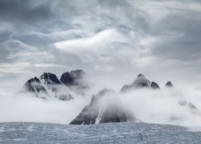 Through the glacier