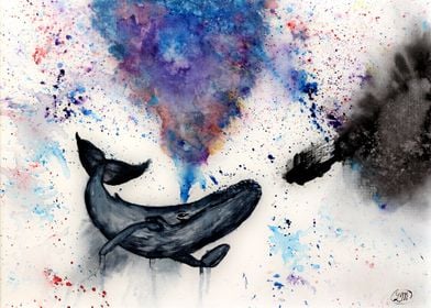 Watercolor Whale