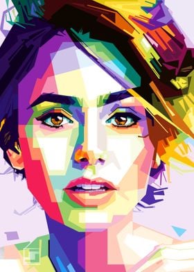 Lily Collins Popart 