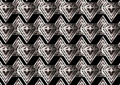 Rich silver diamond zigzag