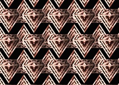 Rich copper diamond zigzag