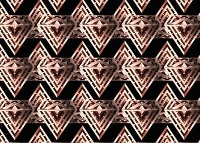 Rich copper diamond zigzag