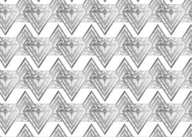 Silver diamond zigzag