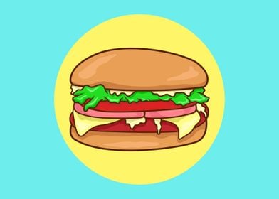 Hamburger cute poster