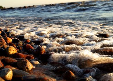 Stones at sunset