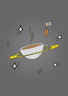 Planet Coffee Illustration