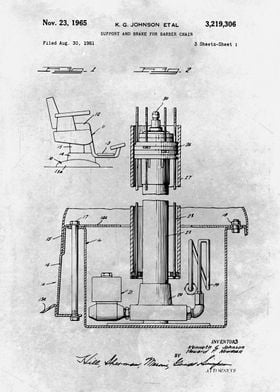 No489 Brake barber chair