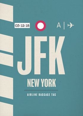 New York JFK Airport Tag