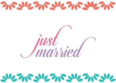 Just married calligraphy 