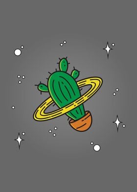 Planet Cactus Illustration