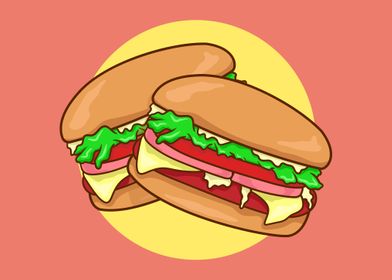 hamburger vector design