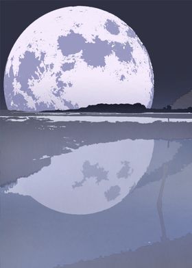 Reflection of the moon