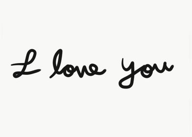 I love you handwriting