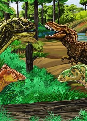 Dinosaur fighting