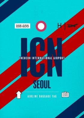 Seoul ICN Airport Code Tag