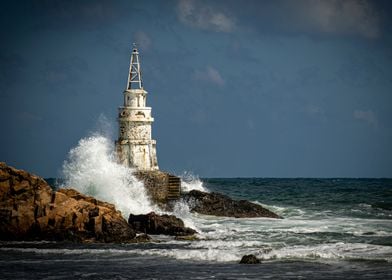 Stormy ocean and waves