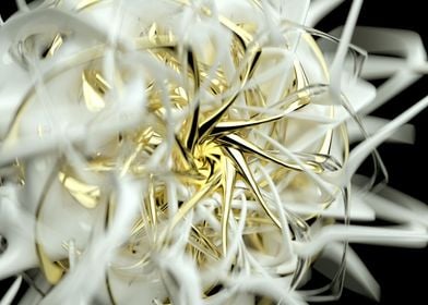 abstract gold flower 