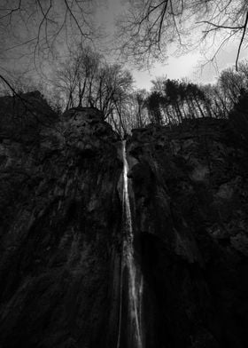 waterfall from the dark fo