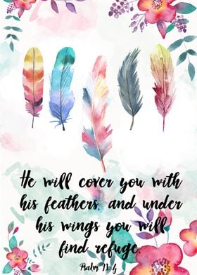 Bible verse psalm 91 4 