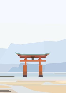 Floating torii Japan