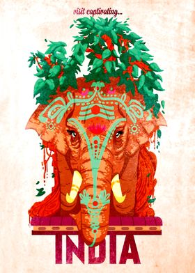India red elephant