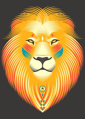 Lion Soul Metal Poster Print Pagata Displate displate