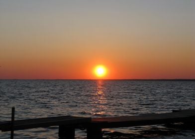 Sunset Over Lake