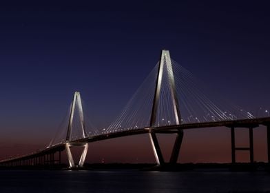 Ravenel Bridge At Night