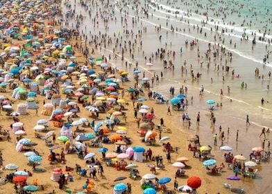 Crowded Beach 