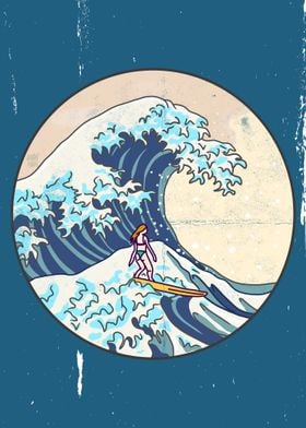 GREAT WAVE SURFER GIRL