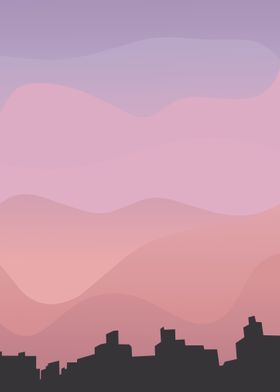 Colorful City Sunset