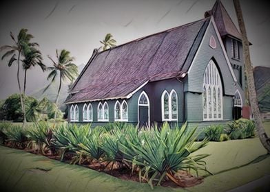 Church Hanalei Watercolor
