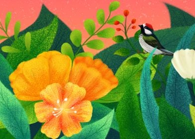 Bird Loves Flowers